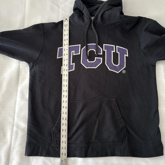 TCU (Texas Christian University) Black Hoodie with Purple Lettering. Size XL - Picture 5 of 5